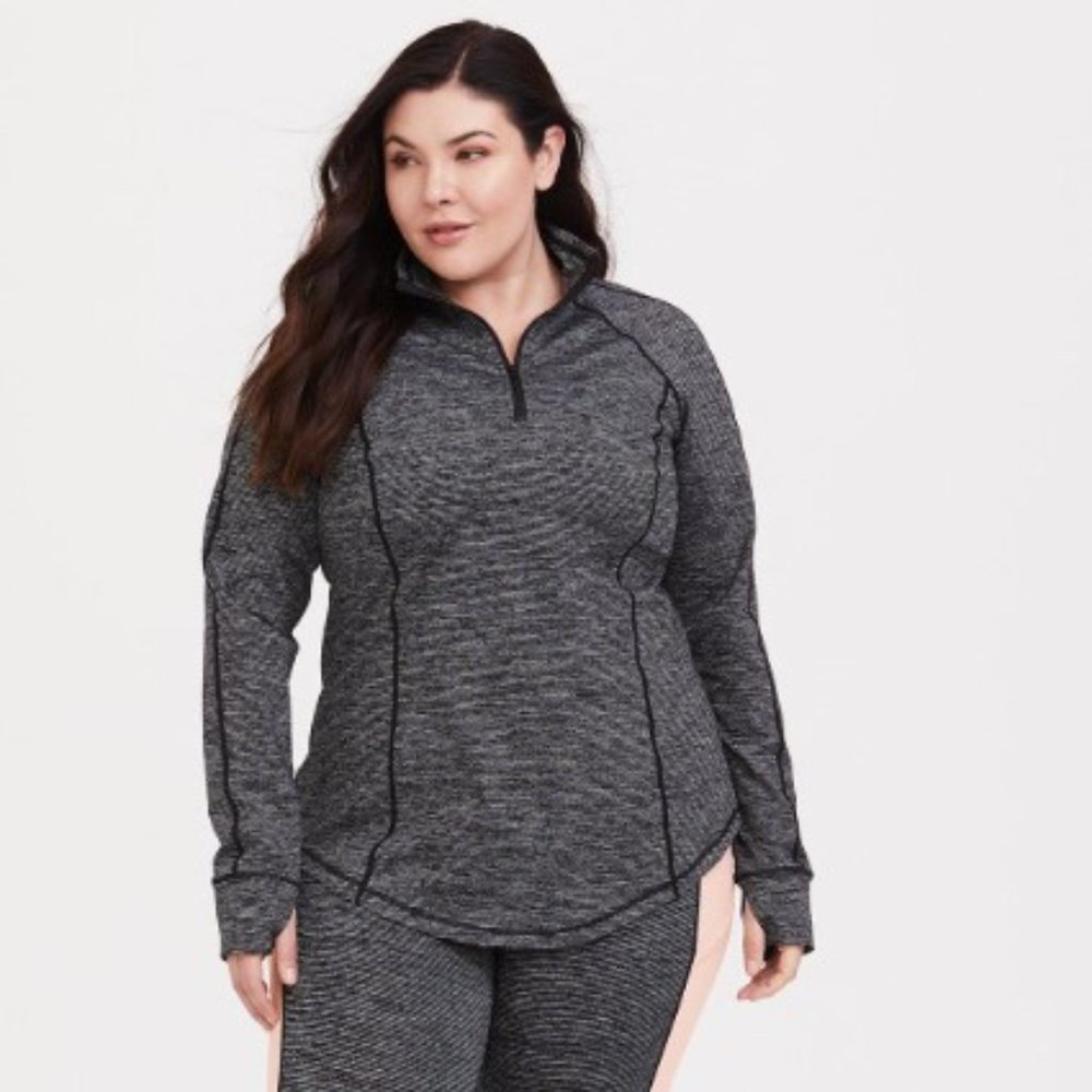 Torrid Super Soft Performance Jersey Half Zip Active Pullover Size 4 - Picture 3 of 8
